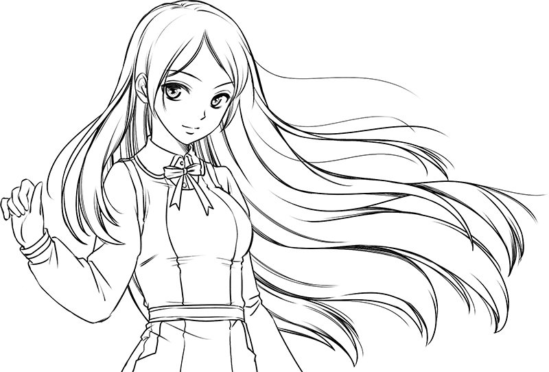 服装设计图铅笔手稿 裙子